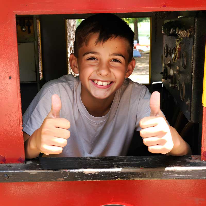 Camp Haluwasa Kids Railroad Day Event